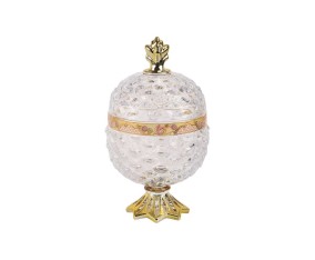 GLASS PINEAPPLE MEDIUM VGC367M CANDY JAR (CAMELIA)